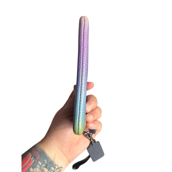 Coach Pouch Leather Multi-Case Women's Multicolor Made in USA Zipper Vintage - Picture 5 of 8